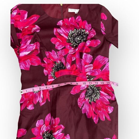 Trina Turk Maroon Pink Floral Dress - Picture 12 of 12
